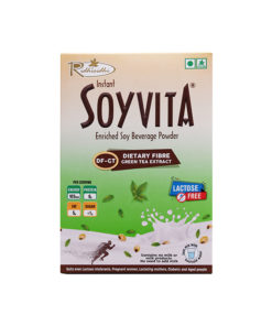 SOYVITA - DIETARY FIBRE GREEN TEA EXTRACT | LACTOSE FREE | ENRICHED SOY BEVERAGE POWDER | Serves-8 (200 Gms) | FRONT SIDE VIEW