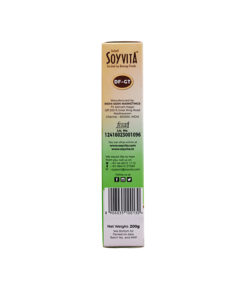 SOYVITA - DIETARY FIBRE GREEN TEA EXTRACT | LACTOSE FREE | ENRICHED SOY BEVERAGE POWDER | Serves-8 (200 Gms) | LEFT SIDE VIEW