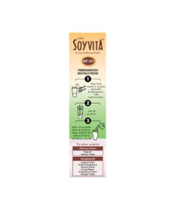 SOYVITA - DIETARY FIBRE GREEN TEA EXTRACT | LACTOSE FREE | ENRICHED SOY BEVERAGE POWDER | Serves-20 (500 Gms) | RIGHT SIDE VIEW